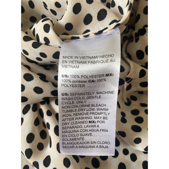 Chico's Dot-Print Smocked Tunic, Peony Petal Long Sleeves Chico's Size 2 (L) - Picture 11 of 11